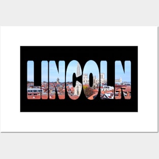 LINCOLN - East Midlands England Rooftop View Posters and Art